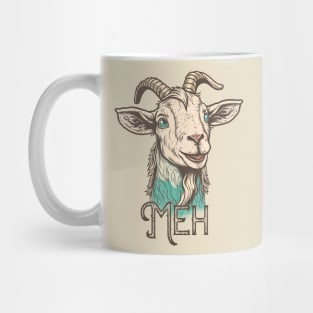 Meh Goat Funny Graphic Mug